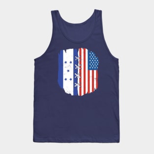 Proud Honduran American Heritage // Honduras & USA Flags Tank Top